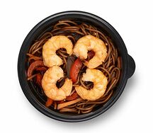 Лапша соба с креветками