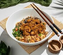 Рис с гриль-цыпленком карри