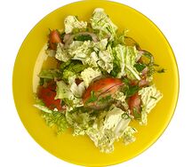 Салат по-фергански с кинзой
