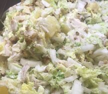 Салат курица и ананас