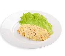 Кета запеченная с овощами