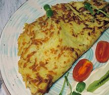 Драник Дворянский с языком и белыми грибами в сливочном соусе