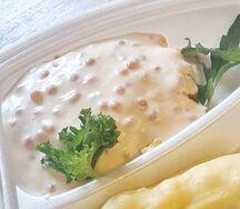 Горбуша, томленная с икорным соусом