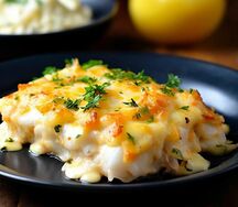 Филе минтая, запечённое с овощами