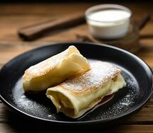Блины с ветчиной и сыром