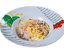 Паста карбонара с беконом