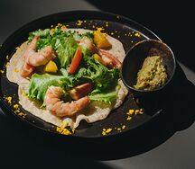 Пита с креветками