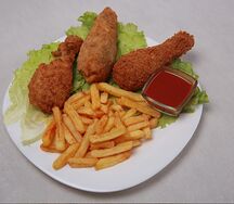 3 голень & фри & соус
