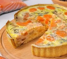 Пирог с лососем заливной