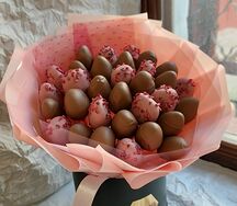 Букет с клубникой в шоколаде Клубничный фондю