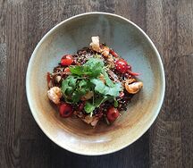 Гречневая лапша с креветками