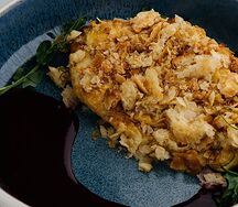 Мильфей с картофельным пюре