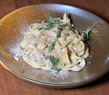 Феттуччине с белыми грибами