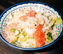 Цитрусовый салат с курицей