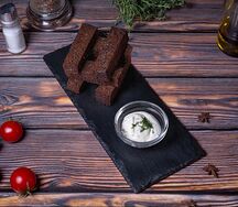 Гренки из бородинского хлеба