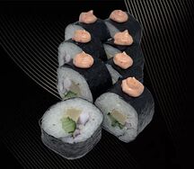 Роллы спайси Микс с осьминогом и тунцом 