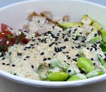 Поке с копченой курицей