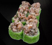 Роллы с тартаром из креветки 