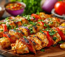 Куриное бедро (филе) в беконе барбекю-шашлыкю 