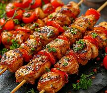 Куриное бедро барбекю-шашлыкю 