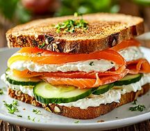 Сэндвич с лососем 