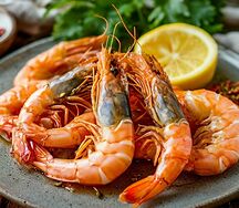Креветосы вареные неочищенные 