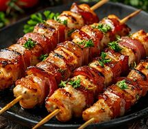 Филе куриной грудки в беконе барбекю-шашлыкю