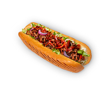 Хот-дог с рваной говядиной