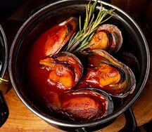 Голубые мидии в соусе