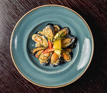 Мидии в сливочном соусе