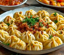 Манты в подливе