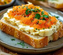 Бутерброды с икрой трески 