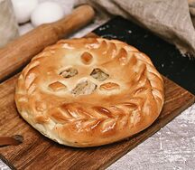 Пирог с рыбой и капустой