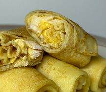 Блины с курицей и сыром