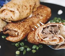 Блины с говяжьим фаршем