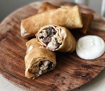 Блины с курицей и грибами