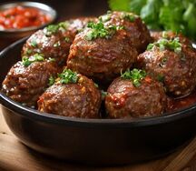 Тефтели Ëжики с гарниром 