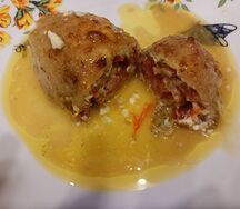 Куриный рулет со сливочным сыром 