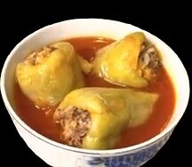 Фаршированный перчик с гарниром 