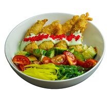 Поке с креветкой темпура