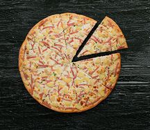 Пицца Гавайская на тонком тесте 43 см