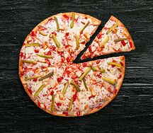 Пицца Деревенская на пышном тесте 43 см