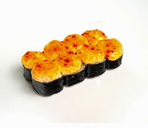 Запеченный с морским окунем и лососем