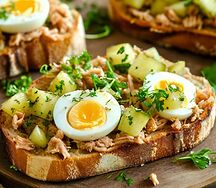 Брускетта с тунцом 