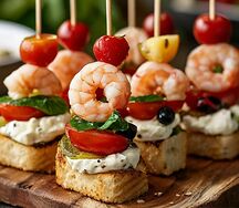 Канапе с креветкой