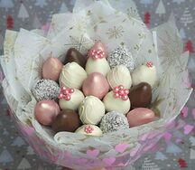 Букет из клубники в шоколаде Рождество