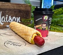 Френч-дог Bf с сосиской 3 перца и сыр