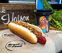 Гриль-дог Bf с сосиской 3 перца и сыр