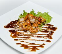 Креветки в Унаги соусе 