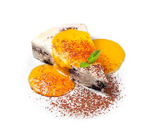 Торт Шоколадный с пюре из манго